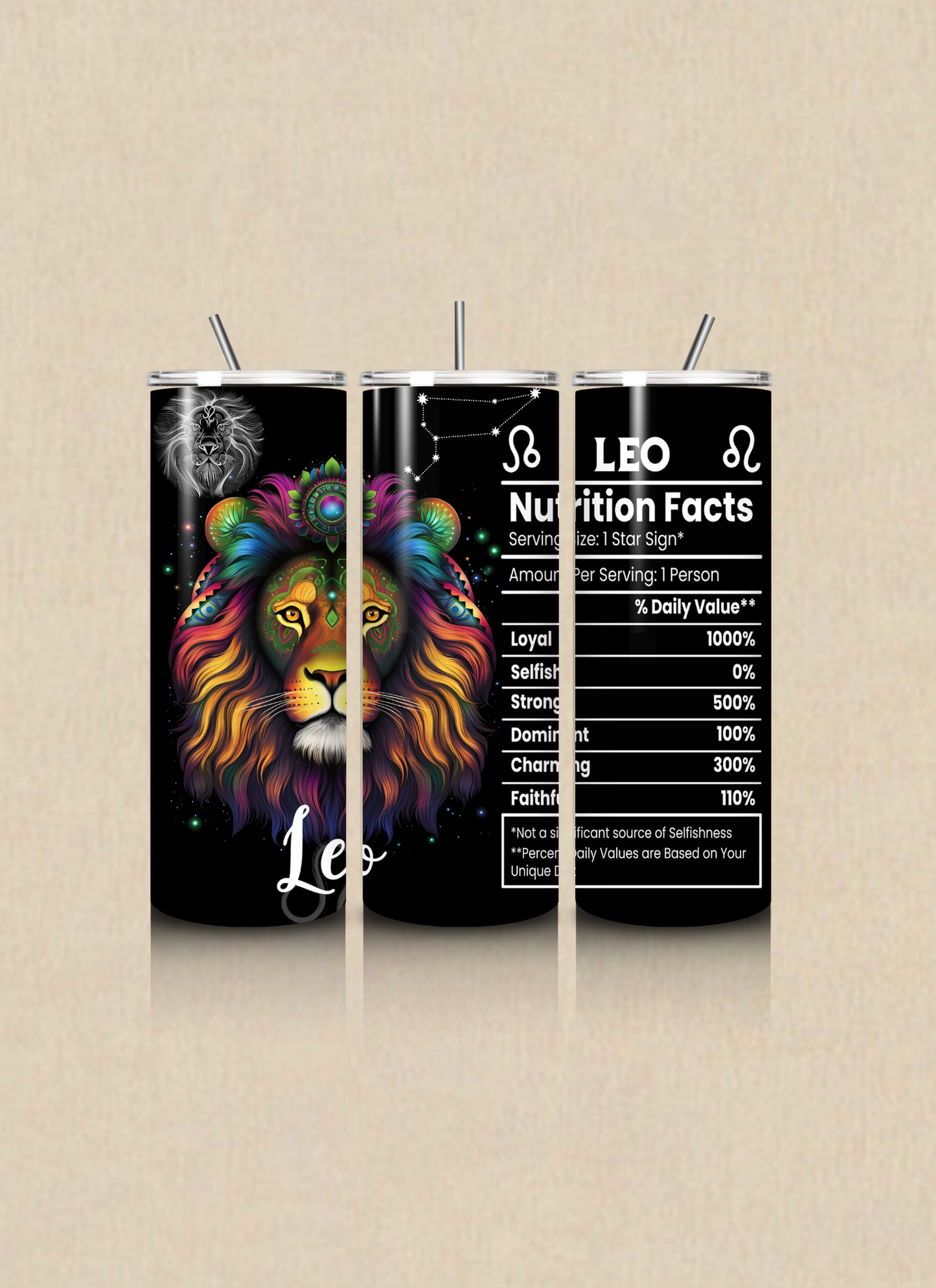 Zodiac Nutritional Facts 20 OZ Tumbler Cup