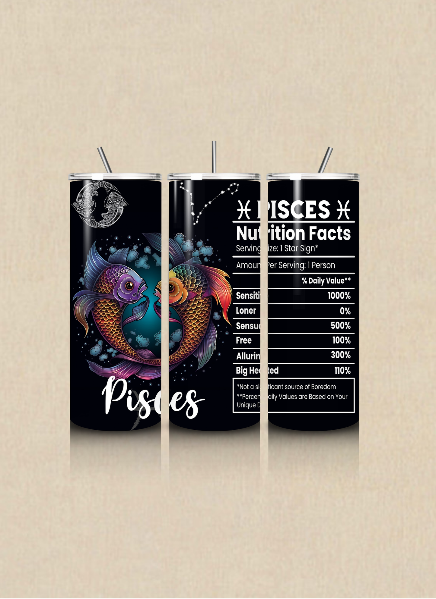 Zodiac Nutritional Facts 20 OZ Tumbler Cup
