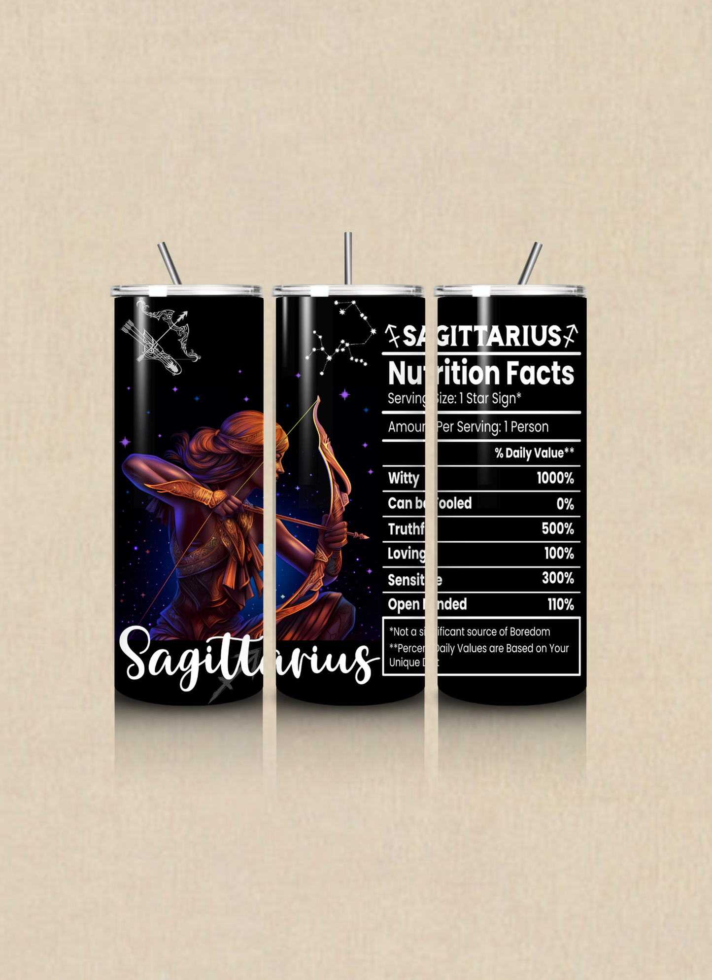 Zodiac Nutritional Facts 20 OZ Tumbler Cup