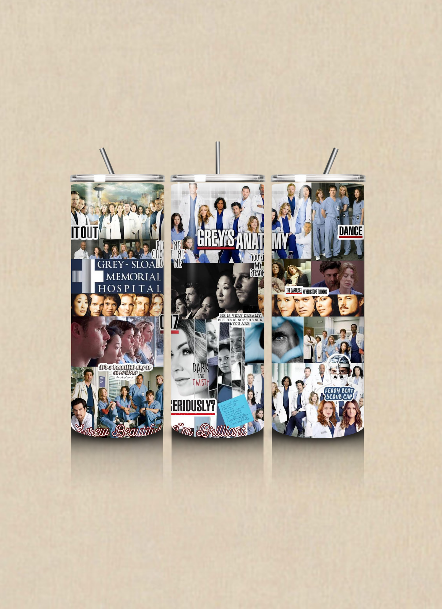 “Grey’s Anatomy” Inspired Tumbler Cup