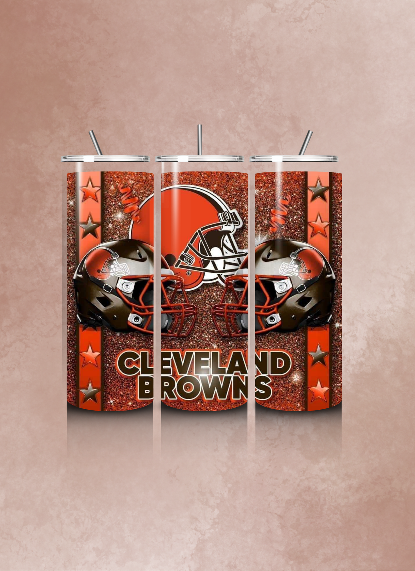 Cleveland Browns themed 20oz stainless steel tumbler