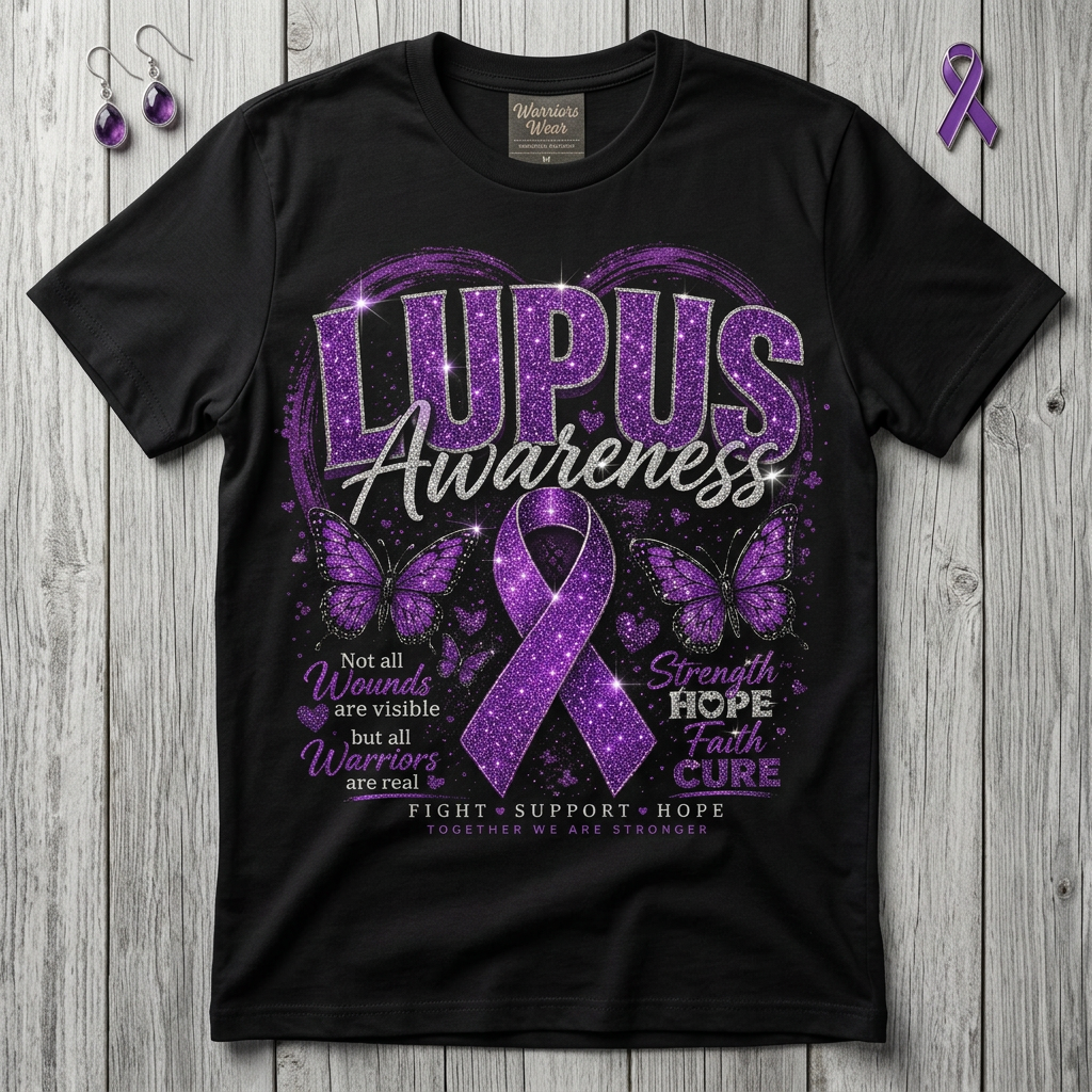 Lupus Awareness graphic Tee design (digital download)
