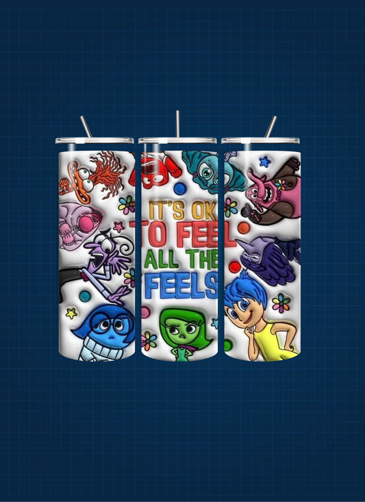 Inside out inspired 20oz tumbler