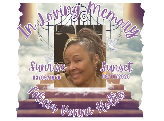 Memorial shirt for Felicia Hollis
