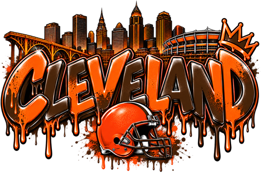Cleveland football DTF transfer print
